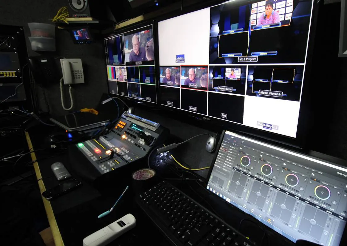 Control room durante una transmisión
