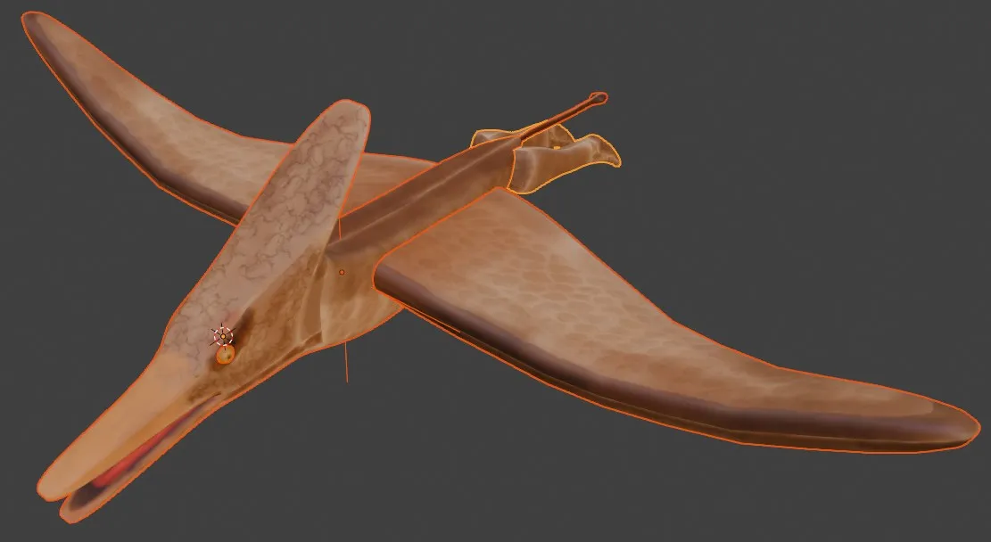 Pterodáctilo. Modelado por Iván